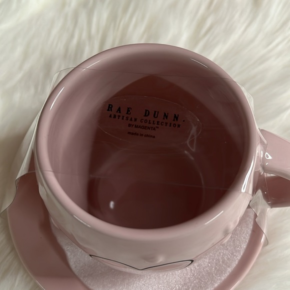 RAE DUNN | Pink Heart Teacup with Saucer - Picture 2 of 5